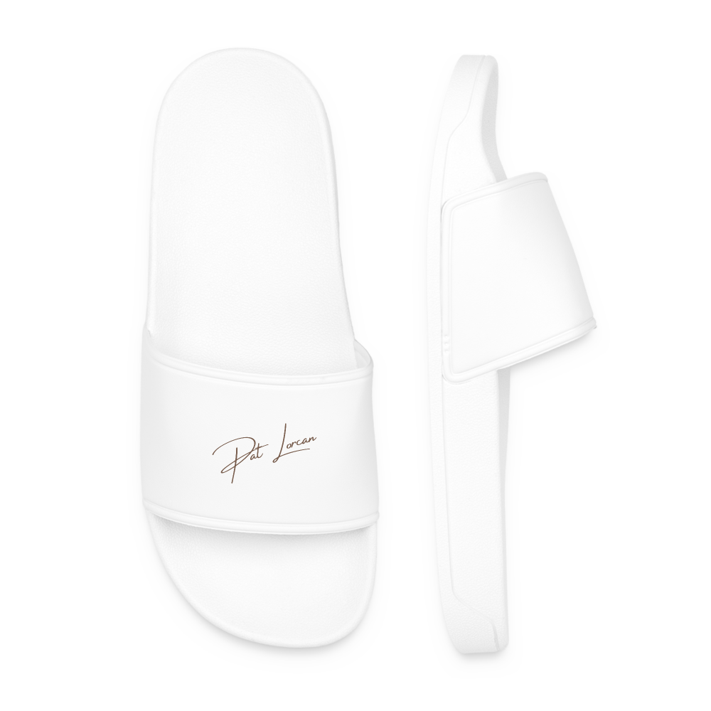 Pat Lorcan's Men’s Pool Sliders - white