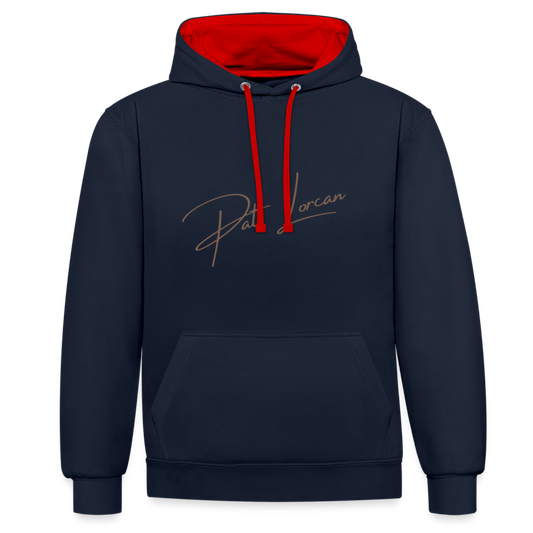 Pat Lorcan's Contrast Colour Hoodie - navy/red