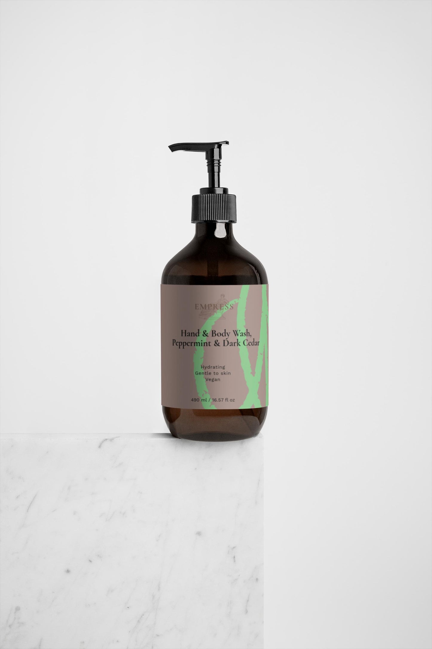 Hand & Body Wash | Peppermint & Dark Cedar